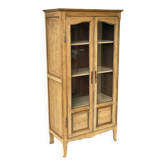 Armoire vitrine vintage Louis XV en chêne