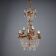 Antique bronze and crystal chandelier with 12 lights, Italy, 20th century.