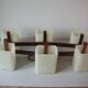 Lustre luminaire en teck perspex années 1960/70 suspension vintage scandinave
