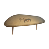 Mosaic coffee table horses pattern