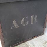 Malle de voyage en cuir époque 1900s