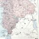 Old map of Yugoslavia and Albania 43x43cm from 1950