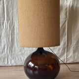 Large blown glass and jute table lamp, 1970