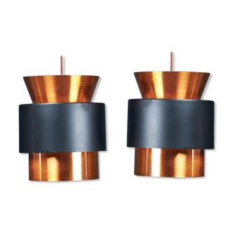 Set of 2 suspensions designed by Johannes Hammerborg for Fog - Morup Denmark circa 1960