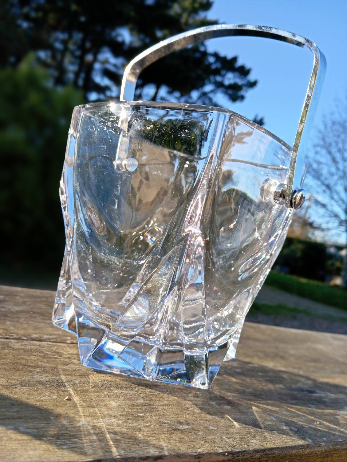 Crystal ice bucket from Sèvres, France