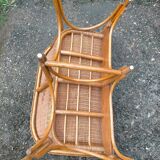 Vintage rattan bench