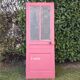 Series of 9 old communication doors, solid wood, both solid and glazed.