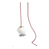 Lampe baladeuse opaline blanche, rétro chic