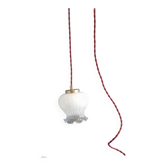 Lampe baladeuse opaline blanche, rétro chic