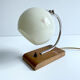 Table lamp art deco bauhaus, Vintage, 30s, Opaline Wood