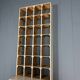 Large old industrial wooden workshop pigeonhole cabinet