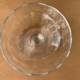 Pair of old crystal champagne glasses