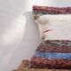 Housse de coussin artisanale en coton recyclé tissé main