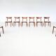 Harry Ostergaard set of eight dining chairs teak Randers 1960
