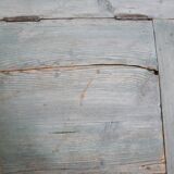 Old box desk, blue lasure