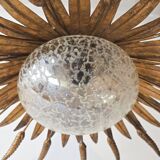 Vintage wheat ear pendant light from the 1970s
