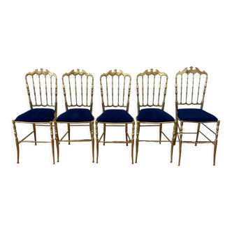 Chiavari brass chairs
