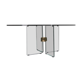 Peter Ghyczy glass dining table from the 70s