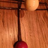 Vintage wall coat rack 8 balls