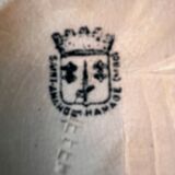 Set of 7 antique dessert plates St Amand and Hamage