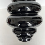 Art deco vase in black opaline glass
