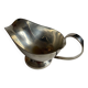 Silver metal sauce boat