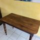 Large walnut desk with turned legs