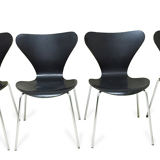 Lot of chairs black butterflies Arne Jacobsen - 1974