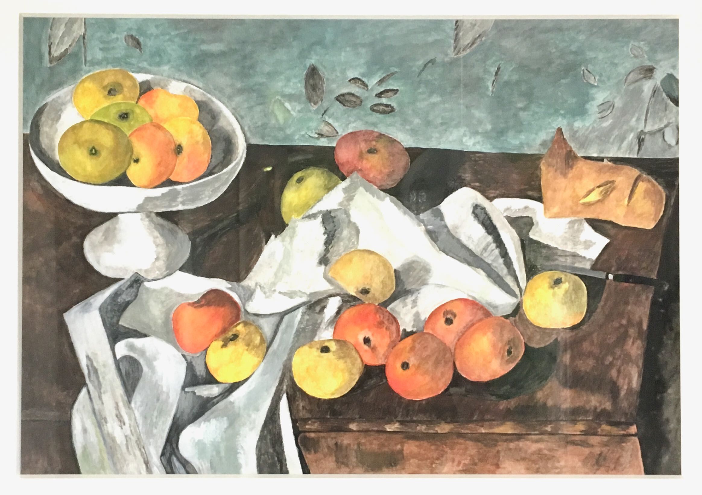 Modernist watercolor painting 1970