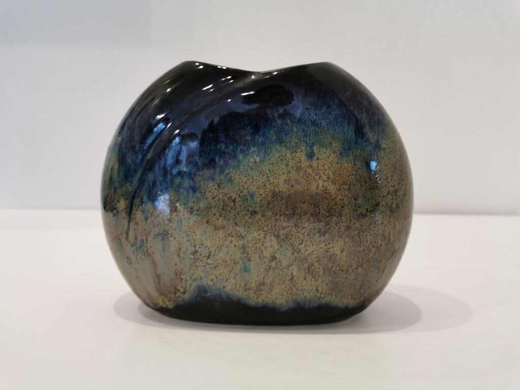 Vase West Germany BAY, 70s glazed ceramic