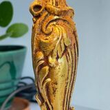 Chic bronze lamp with vintage gold patina