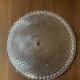 Antique ceiling light in bronze and cut crystal with diamond points.