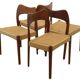 Lot de 4 chaises à manger 'Logster' - Arne Hovmand Olsen