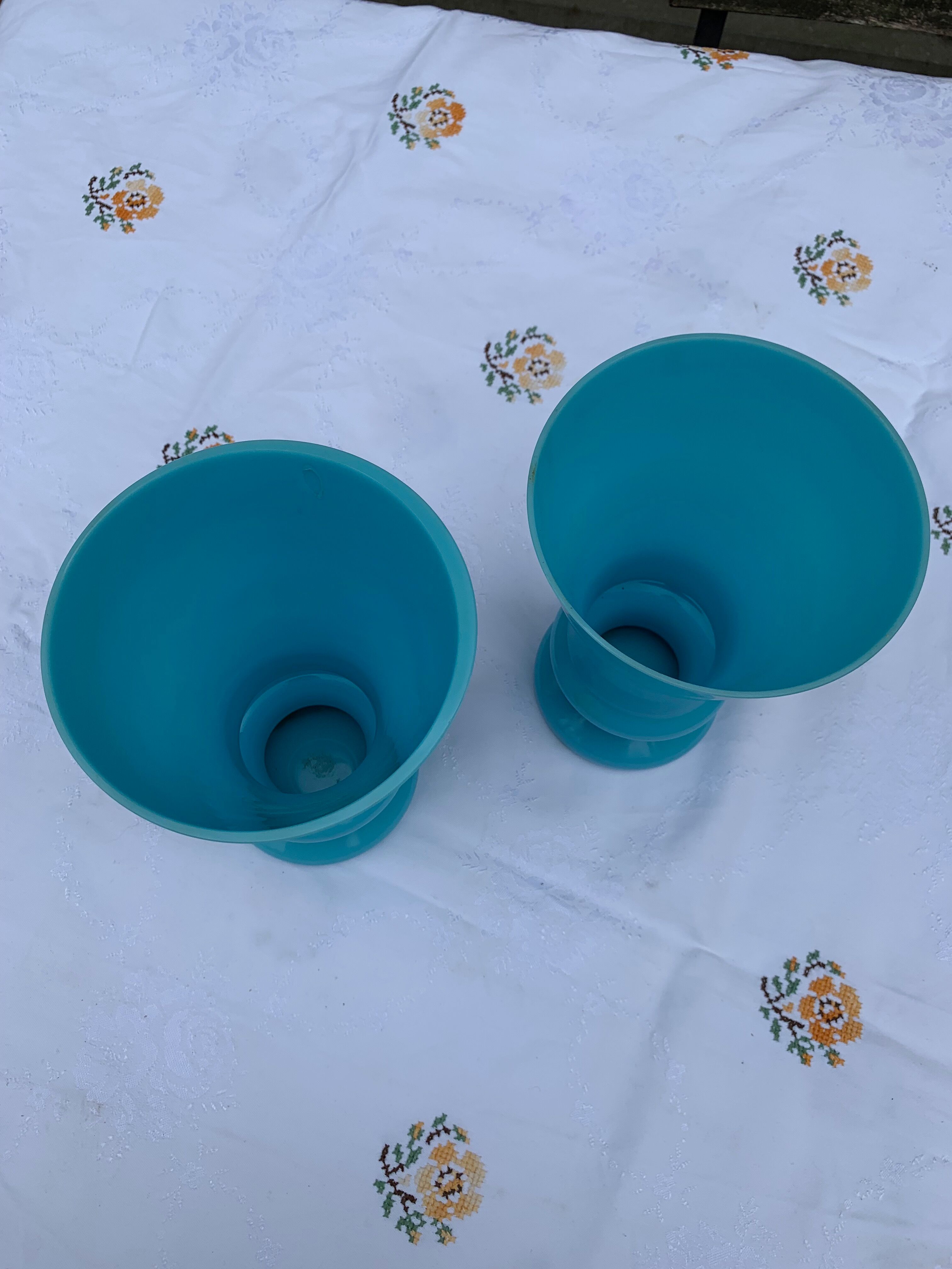 Pair of opaline vases