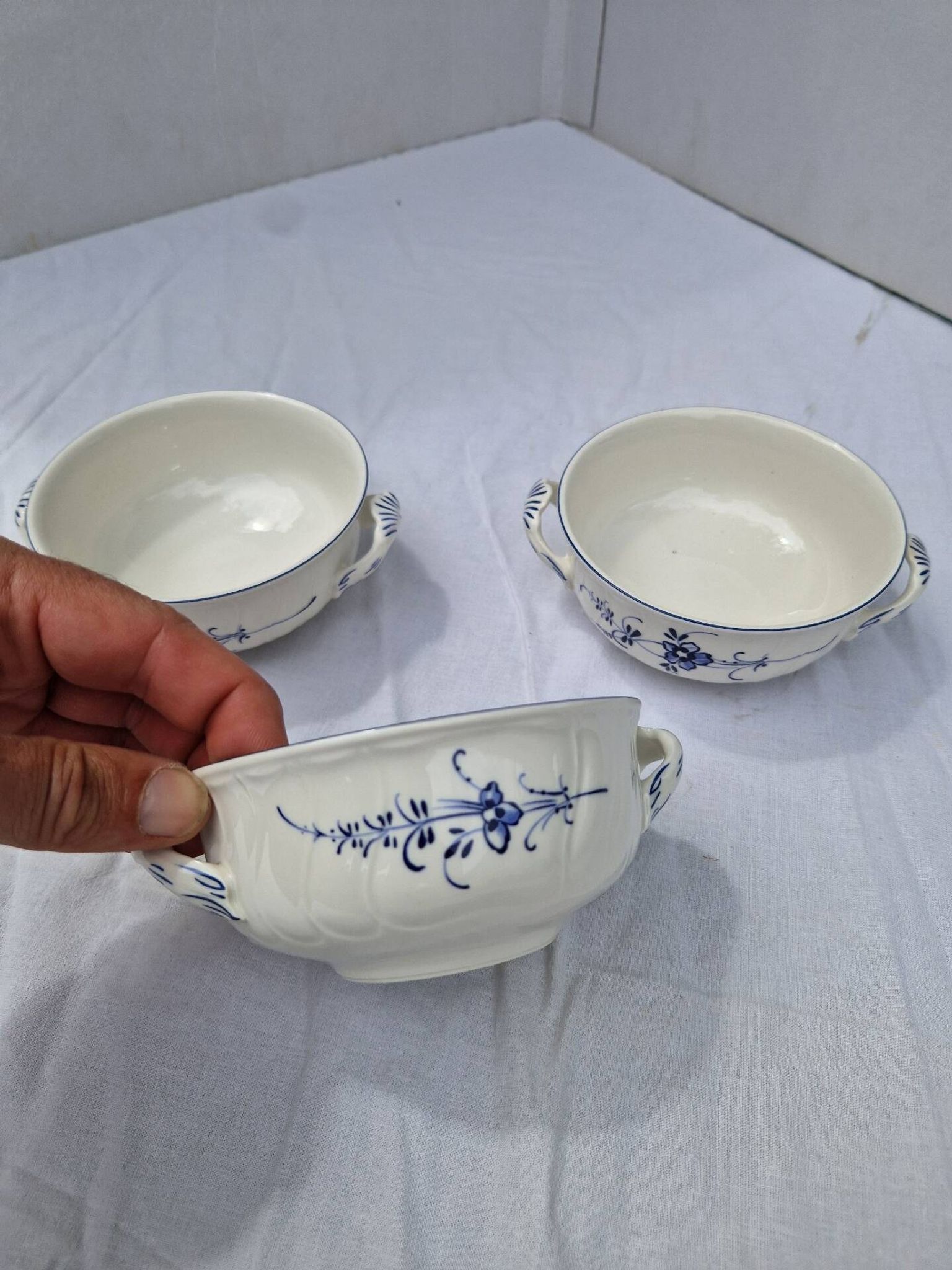 Set of 3 soup bowls villeroy and boch old luxembourg