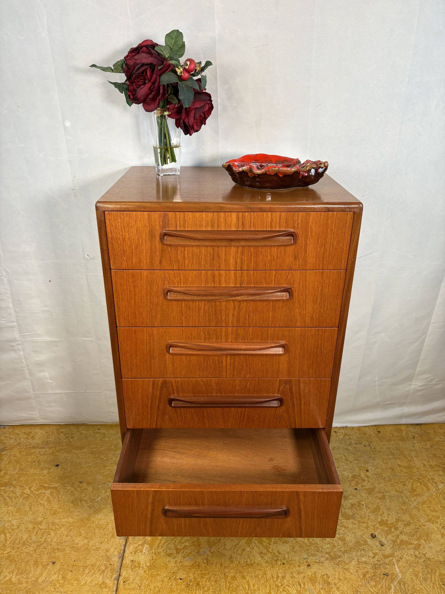 Mid-Century Retro Vintage Teak Tallboy Chest of Drawers by G Plan – Fresco