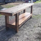Old Wood Workbench, 1 Drawer and Shelf