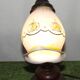 Lampe en bois et verre opalin