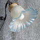 Adjustable lamp in painted metal with frosted glass tulip