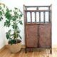 Rattan and cane bookshelf shelf