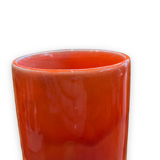 Vase ceramic glazed glazed orange, Pottery Of The Marais