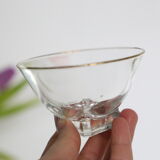 Set of 5 champagne glasses without foot, bistro style