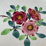 Set of 3 plates with sarreguemines floral motif