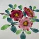 Set of 3 plates with a floral pattern from Sarreguemines.