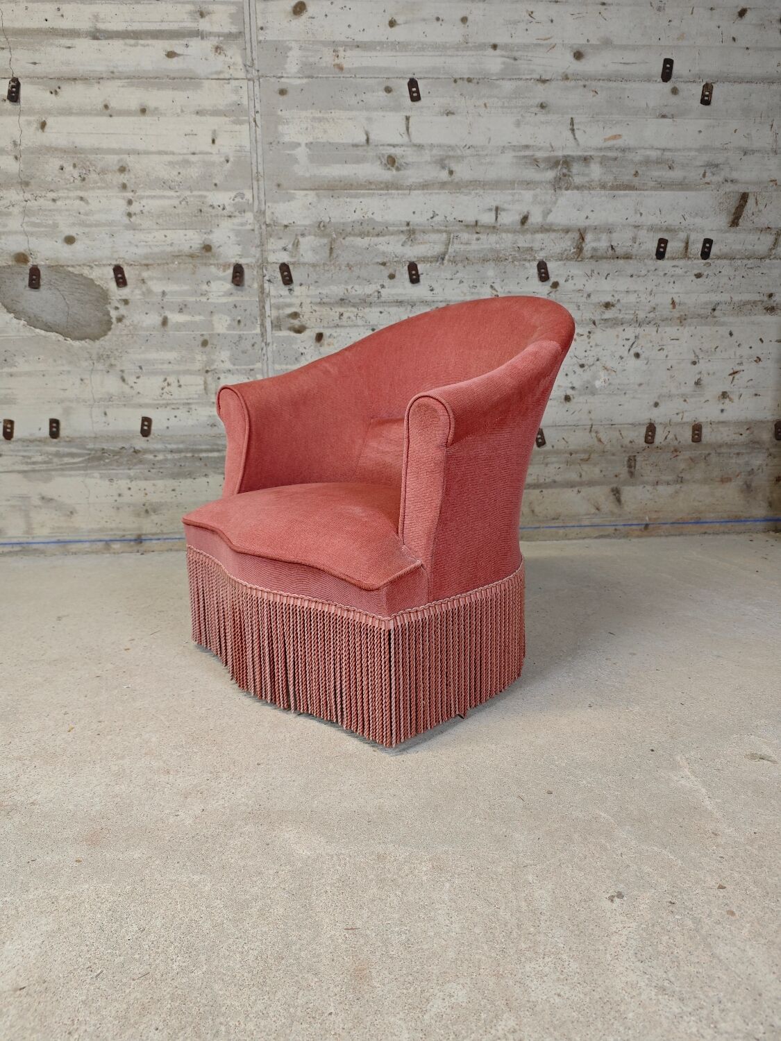 Powder pink armchair
