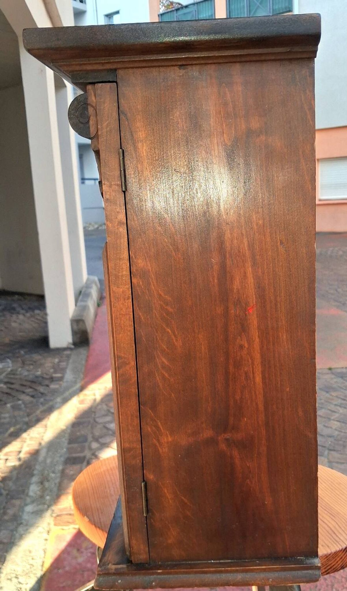 Wall-mounted or freestanding accent furniture, carved solid wood, chalet decor...