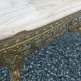 Bronze and marble coffee table