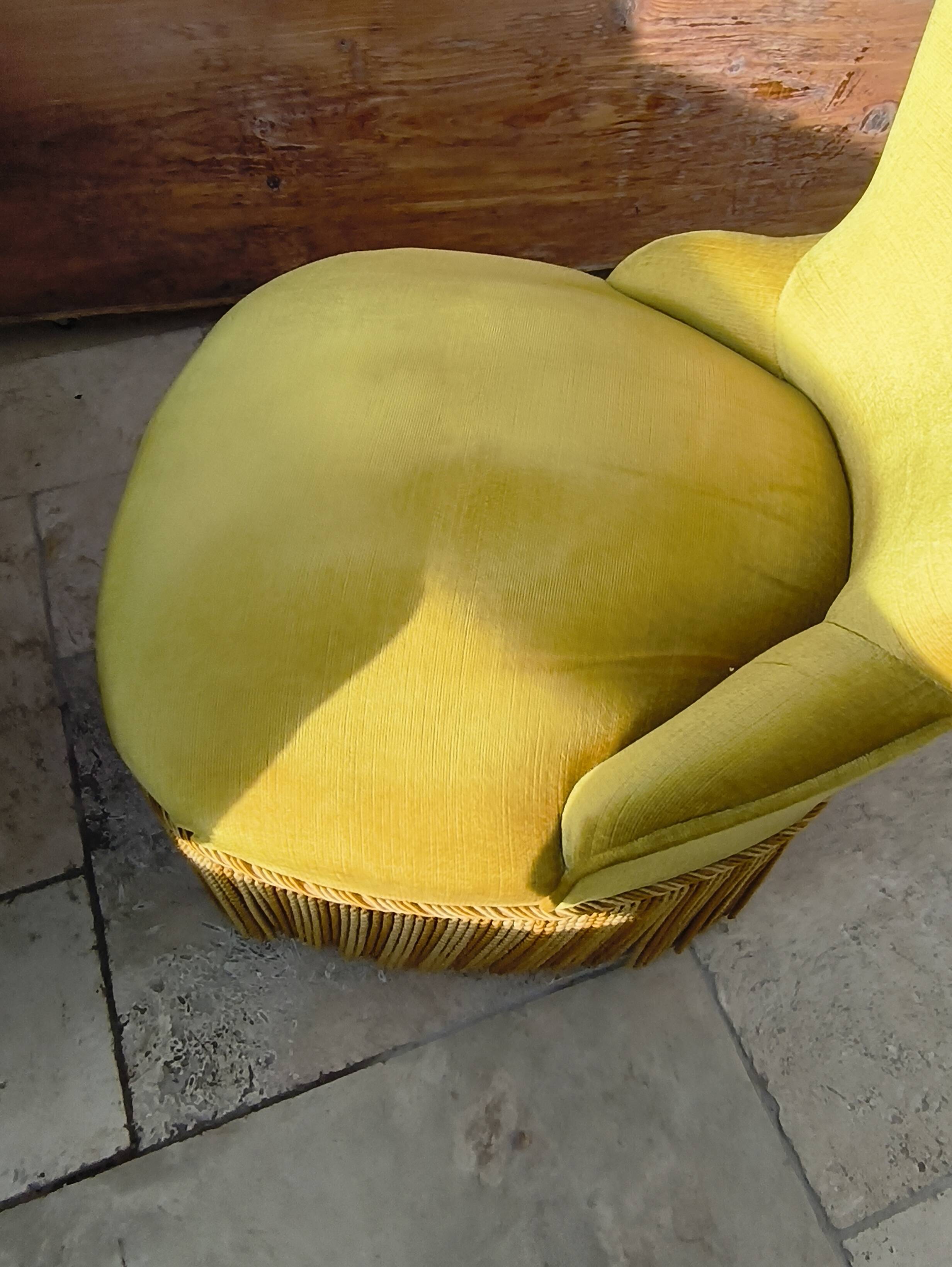 Velvet armchair