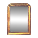 Old large Louis Phillipe mirror, gilded with gold leaf - Emilien"