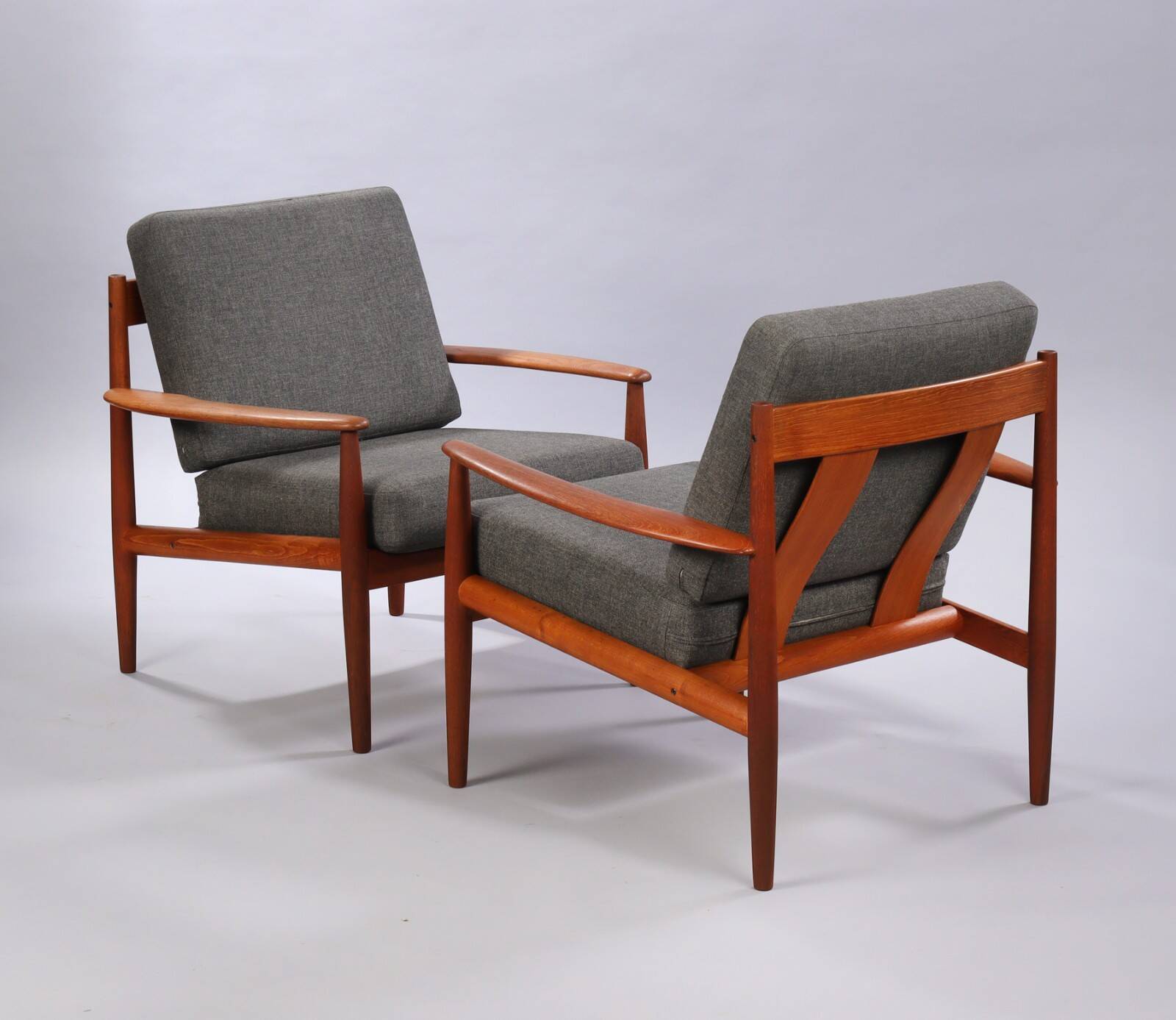 pair of teak armchairs by Grete Jalk model 118, Denmark 1963
